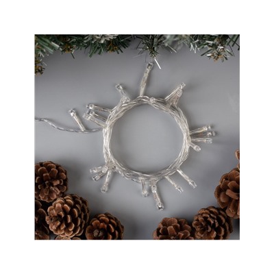 Гирлянда «Нить» 2.5 м, IP20, прозрачная нить, 25 LED, свечение RG/RB, мигание, 220 В