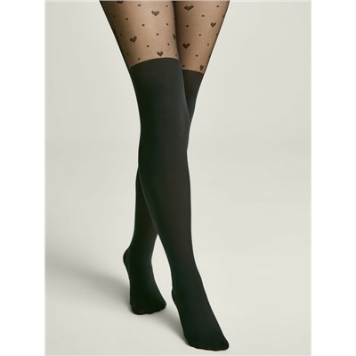 CONTE Колготки с имитацией гольфинов и сердечками SWEET GIRL