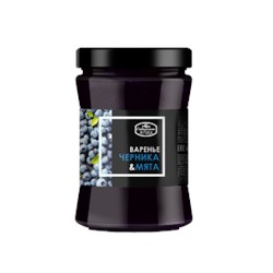 Варенье Черничное с Мятой "Домашнее" / 300 г / стеклобанка / Сибирская ягода