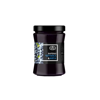 Варенье Черничное с Мятой "Домашнее" / 300 г / стеклобанка / Сибирская ягода