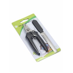 Набор по уходу за когтями: когтерез боковой (отверстие 8 мм) и пилка, черный и красный