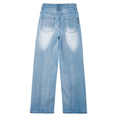 Брюки текстильные джинсовые для девочек