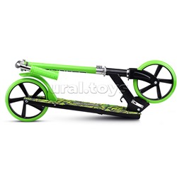 Самокат 2-х кол., зеленый, d 200 мм., PU, в коробке