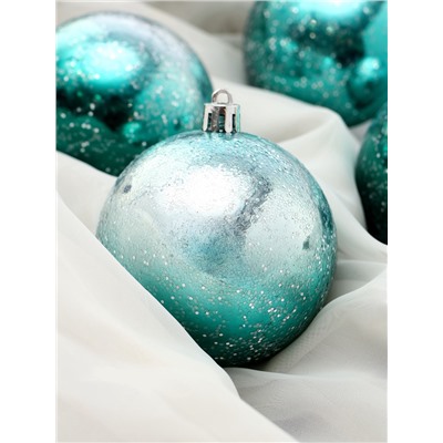 Ёлочные игрушки «Джейн космос», шары новогодние, d=8 см, 4 шт., изумрудный