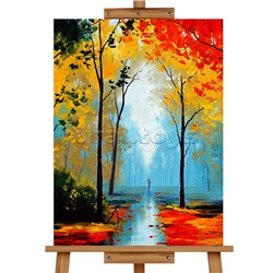 Набор для рисования "Картина по номерам 30х40 см. Осень"