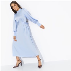 Платье с объемными рукавами, Притяжение элегантности (голубая симфония)