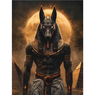 Алмазная мозаика по номерам 30х40 см (НА ПОДРАМНИКЕ) "АНУБИС" 71419 Феникс