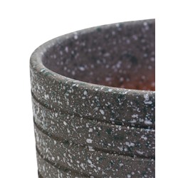 Горшок для цветов «Пряности», 1.6 л, d=15.5 см, h=12.5 см, керамический, с поддоном, серый