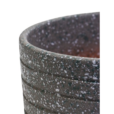 Горшок для цветов «Пряности», 1.6 л, d=15.5 см, h=12.5 см, керамический, с поддоном, серый