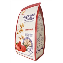 Хлопья овсяные с клубникой без глютена 375г ЭКОПРОДУКТЫ, 1185001