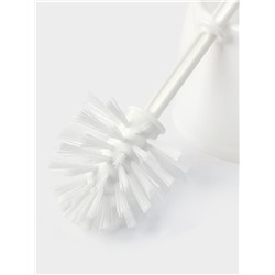 Ёршик для унитаза «Блеск. Эконом», 12.5×12.5×37.5 см, с подставкой, белый