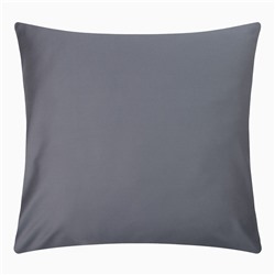 Наволочка «Этель», 70×70 см, тёмно-серая, мако-сатин, хлопок 100%