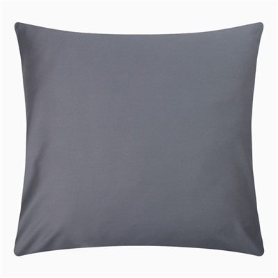 Наволочка «Этель», 70×70 см, тёмно-серая, мако-сатин, хлопок 100%