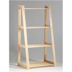 Стеллаж деревянный «Горка», 4 полки, 150×84×48 см, хвоя, напольный