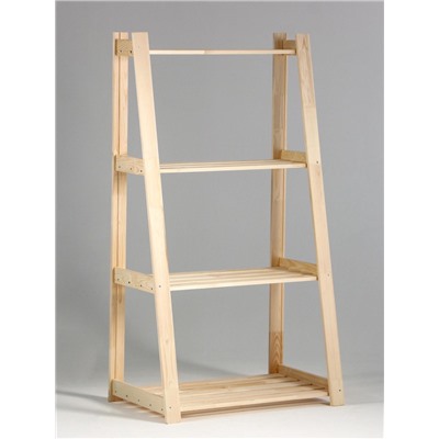 Стеллаж деревянный «Горка», 4 полки, 150×84×48 см, хвоя, напольный