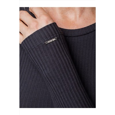 Джемпер из трикотажа в широкий рубчик VILATTE, 1130038