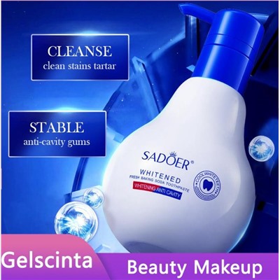 Зубная паста для чистки зубов SADOER White Fresh с пищевой содой 310г