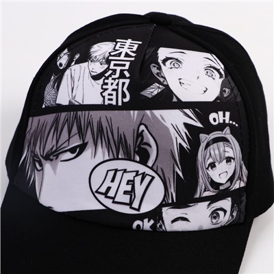 Кепка детская Hey, аниме, р-р 52-54, 5-7 лет
