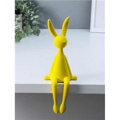 Фигурка настольная «Зайчик», жёлтый, на полку, 9×10×28 см