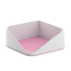 Подставка для бумажного блока пластиковая Forte, Pastel, белый с розовым