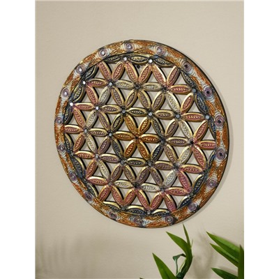 Панно резное «Цветы», 40×40×0.6 см