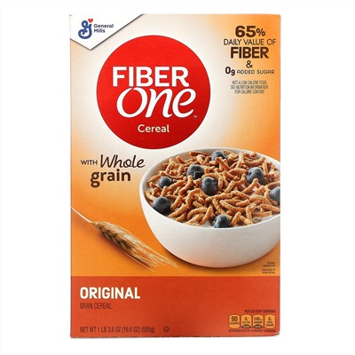 General Mills, Fiber One Cereal with Whole Grain, Original , 19.6 oz (555 g)