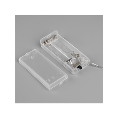 Гирлянда «Нить» 2 м с насадками «Серый фонарик», IP20, прозрачная нить, 10 LED, батарейки AAх2 (нет в комплекте), свечение тёплое белое