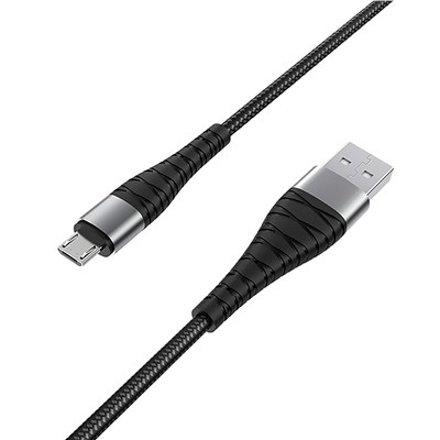 Кабель USB - micro USB Borofone BX32 Munificent 12W 100см 2,4A  (black)