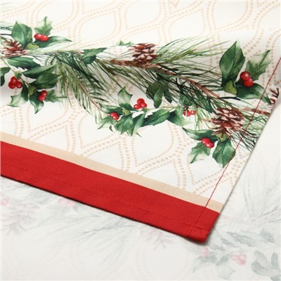Полотенце Этель «Christmas wreath» 40×73 см, 100% хлопок, саржа 190 г/м²