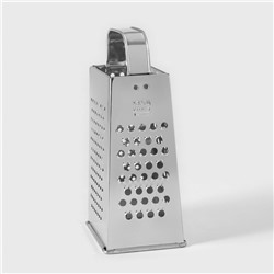 Тёрка КВАРЦ «Универсал», 4 грани, 11×8.5×22 см, металл, серебристая