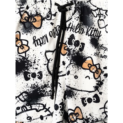 Комплект трикотажный для девочек: топ, шорты