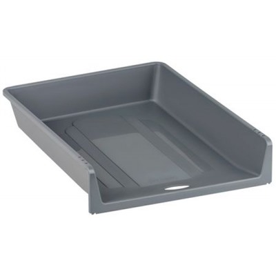 Лоток для бумаг горизонтальный БАЗИС серый ЛТГ-31340 Стамм