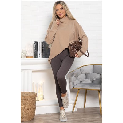 Лосины в рубчик утепленные НЬЮ (шоколад) Б14977-7М