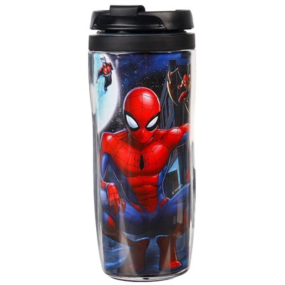 Термостакан детский со вставкой, 350 мл «Супер-мен», Человек-паук