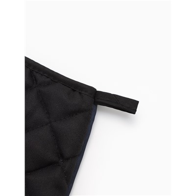 Кухонный набор «Доляна. Котик Борис», чёрный: прихватка, варежка-прихватка