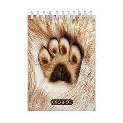 Блокнот А6 кл. 80л. "Меховая лапка" на гребне