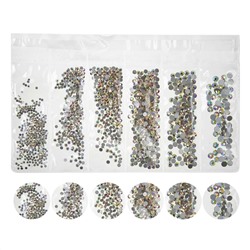 Nail Art Набор страз для ногтей, желтый голография 15843