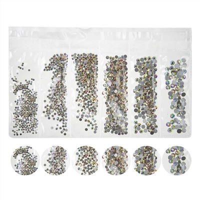 Nail Art Набор страз для ногтей, желтый голография 15843