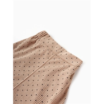 Юбка детская Крошка Я «Горошек», рост 86-92 см, бежевая