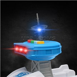 Катер в комплекте с машиной, синий, в коробке