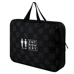 Папка для тетрадей А4 на молнии с ручками "ФРАЗЫ С ХАРАКТЕРОМ" 72396 1 отд., водоот. ткань Феникс