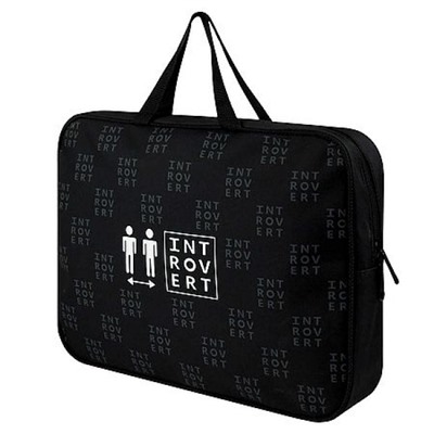 Папка для тетрадей А4 на молнии с ручками "ФРАЗЫ С ХАРАКТЕРОМ" 72396 1 отд., водоот. ткань Феникс