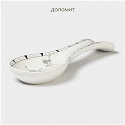 Подставка под ложку новогодняя Доляна «Волшебная сказка», 22.3×7.1×2.5 см, белая