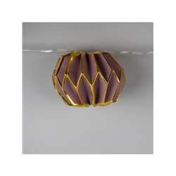 Гирлянда «Нить» 2 м с насадками «Фиолетовый фонарик», IP20, прозрачная нить, 10 LED, батарейки AAх2 (нет в комплекте), свечение тёплое белое