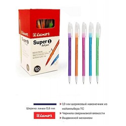 Ручка шариковая 0.7 мм "Super1" синяя ассорти 31120/50BX Luxor