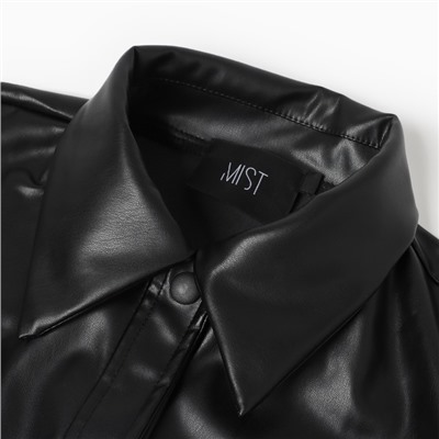 Рубашка женская из экокожи MIST: Base, размер 40, чёрная