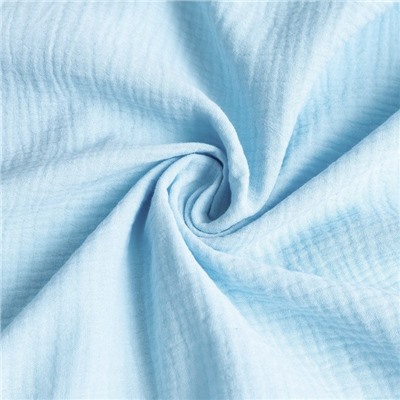 Пелёнка муслиновая «Крошка Я», 135×100 см, двухслойная, 100 % хлопок, голубая