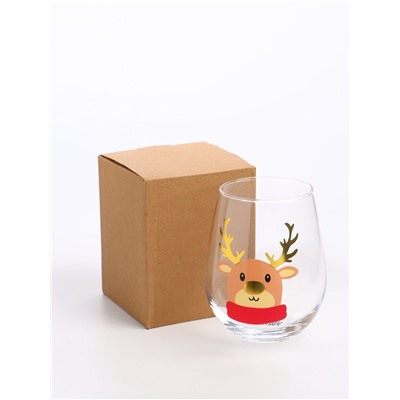 Стакан стеклянный новогодний «Оленёнок», 620 мл