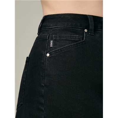 Юбки CONTE CON-611 Джинсовая юбка-midi с разрезом и необработанным краем