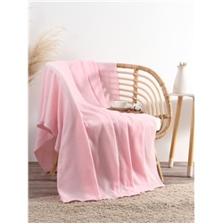 Плед флисовый «Экономь и Я», розовый 150×130 см